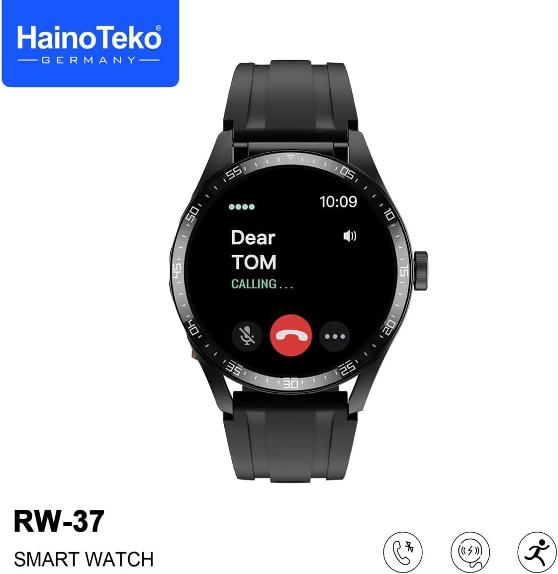 HainoTeko Germany Haino Teko RW37 Watch Buds With Large Screen Round Shape AMOLED Display Smart Watch and Bluetooth Earbuds With 2 Pair Straps