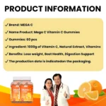 Mega C Vitamin C Gummies – Adult Immune Support Supplement (60 Gummies) - Image 9