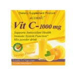 Acorbic Vit C – 1000mg Mix Powder Drink 12g x 10 Sachets – Orange Flavour