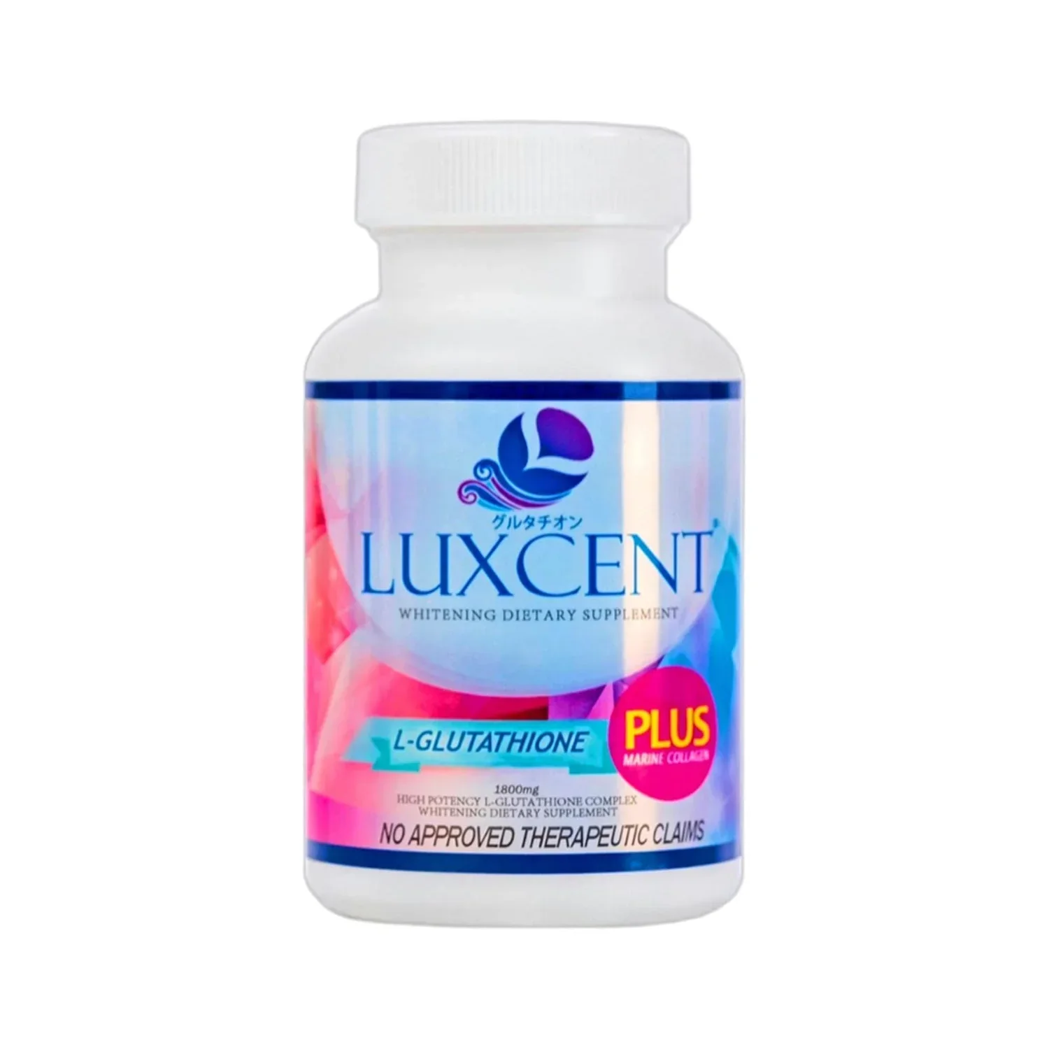 Luxcent Plus L-glutathione 1800mg 60 Capsules