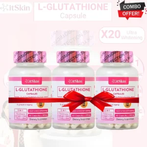 Itskin L-Glutathione Capsule with Collagen & Biotin – 60 Capsules (3 Pack Combo)