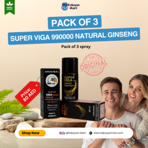 SUPER VIGA 990000 Delay Spray with Natural Ginseng – Pack of 3 (45ml Each)